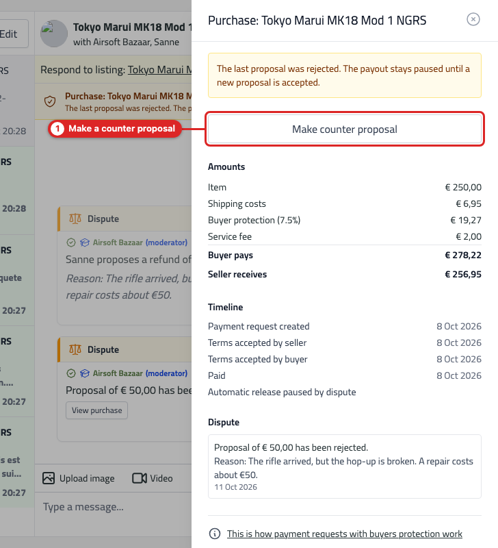 panel seller rejected