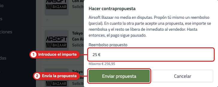 counter modal