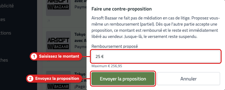 counter modal