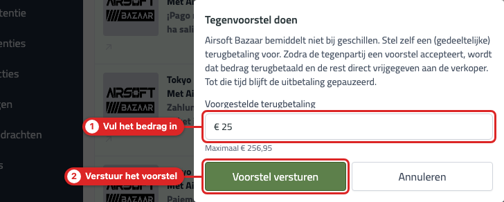 counter modal